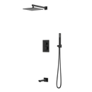 Artos Edge Thermostatic Shower Trim Kit with Wall Mount Shower Head, Hand Shower, Tub Filler