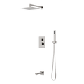 Artos Edge Thermostatic Shower Trim Kit with Wall Mount Shower Head, Hand Shower, Tub Filler