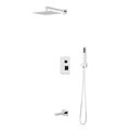 Artos Edge Thermostatic Shower Trim Kit with Wall Mount Shower Head, Hand Shower, Tub Filler