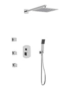 Artos Transitional Thermostatic Shower Trim Kit with Wall Mount Shower Head, Hand Shower, Body Jets