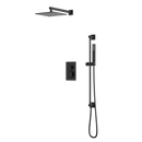 Artos Edge Thermostatic Shower Trim Kit with Wall Mount Shower Head, Hand Shower on Slide Bar