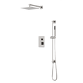 Artos Edge Thermostatic Shower Trim Kit with Wall Mount Shower Head, Hand Shower on Slide Bar
