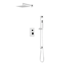 Artos Edge Thermostatic Shower Trim Kit with Wall Mount Shower Head, Hand Shower on Slide Bar