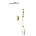 Artos Edge Thermostatic Shower Trim Kit with Wall Mount Shower Head, Hand Shower on Slide Bar