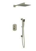 Artos Transitional Thermostatic Shower Trim Kit with Wall Mount Shower Head, Hand Shower on Slide Bar