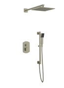 Artos Transitional Thermostatic Shower Trim Kit with Wall Mount Shower Head, Hand Shower on Slide Bar