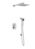 Artos Transitional Thermostatic Shower Trim Kit with Wall Mount Shower Head, Hand Shower on Slide Bar