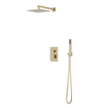 Artos Edge Thermostatic Shower Trim Kit with Wall Mount Shower Head, Hand Shower