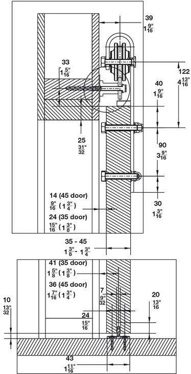 Bd100 Rack Hafele BD100 Flat Track Sliding System, with Straight Hanger