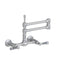 Wall Mount 17 3/4" Articulated Dual Swivel Spout with Black Ceramic Lever - Stellar Hardware and Bath 