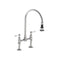 Deck Mount Pull-Off Spray with 10" Swivel Spout with White Ceramic Lever - Stellar Hardware and Bath 