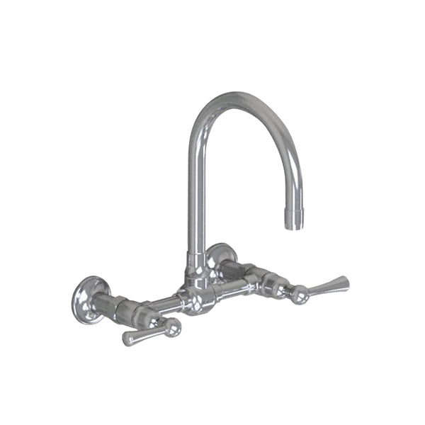 Wall Mount 7" Swivel Bar Faucet Spout with Metal Lever - Stellar Hardware and Bath 