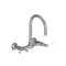 Wall Mount 7" Swivel Bar Faucet Spout with White Ceramic Lever - Stellar Hardware and Bath 