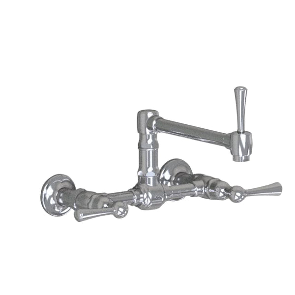 Wall Mount 8 7/8" Articulated Single Swivel Spout with Metal Lever - Stellar Hardware and Bath 