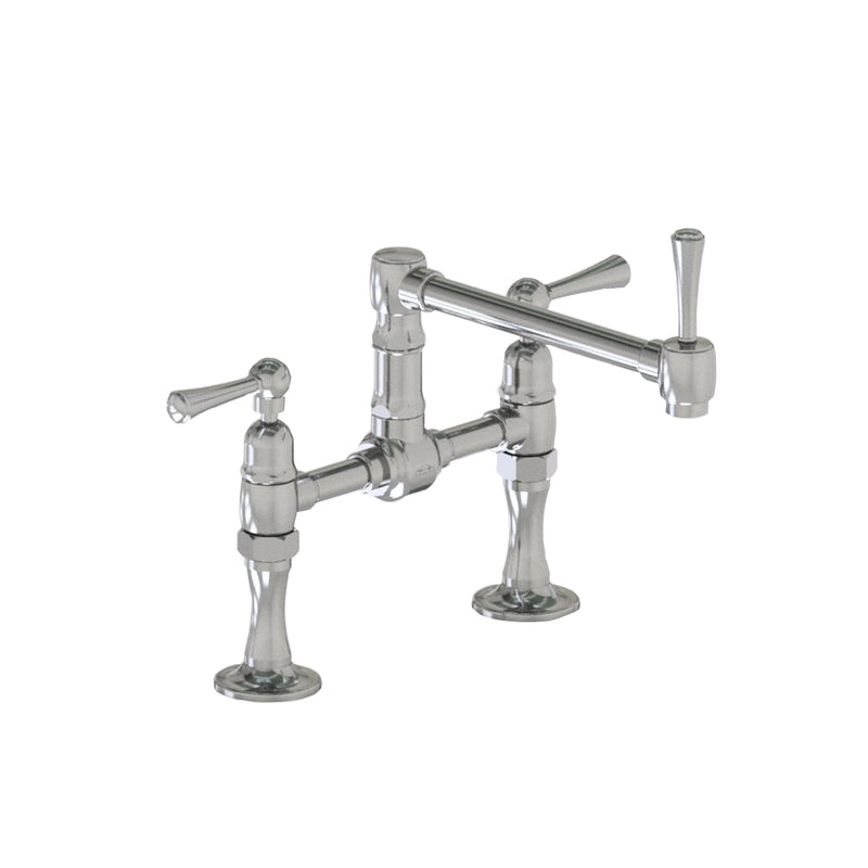 Deck Mount 8 7/8" Articulated Single Swivel Spout with Metal Lever - Stellar Hardware and Bath 