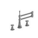 Deck Mount 17 3/4" Articulated Dual Swivel Spout with Metal Wheel - Stellar Hardware and Bath 