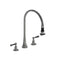 Deck Mount Pull-Off Spray with 10" Swivel Spout with Black Ceramic Lever - Stellar Hardware and Bath 