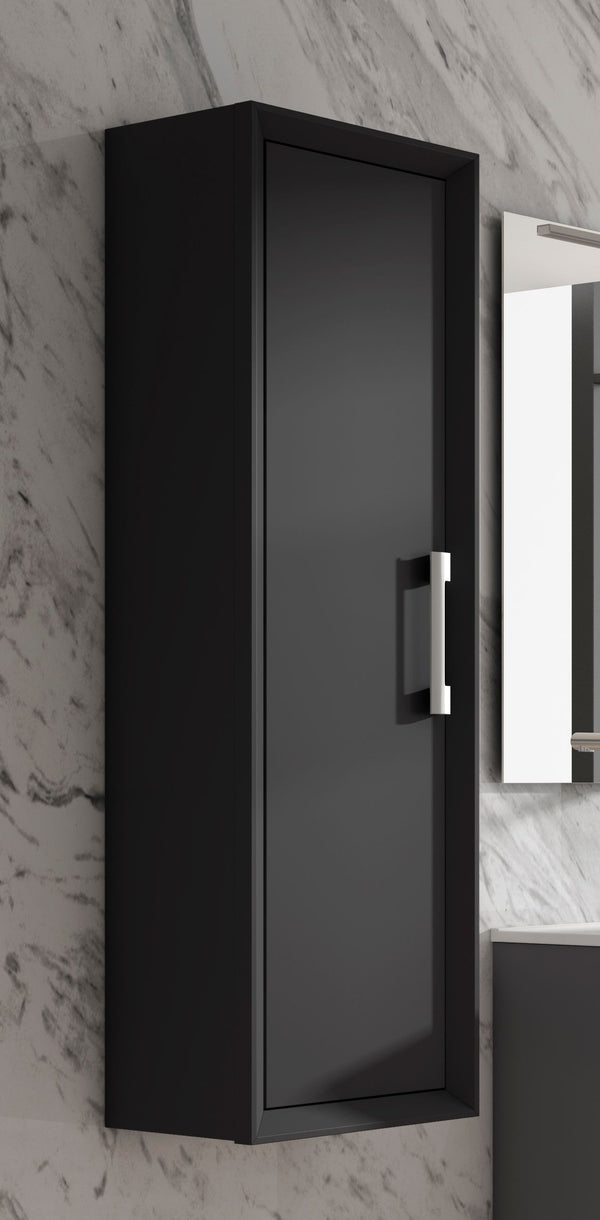 Lucena Bath Black Décor Tirador Tall Unit - Stellar Hardware and Bath 