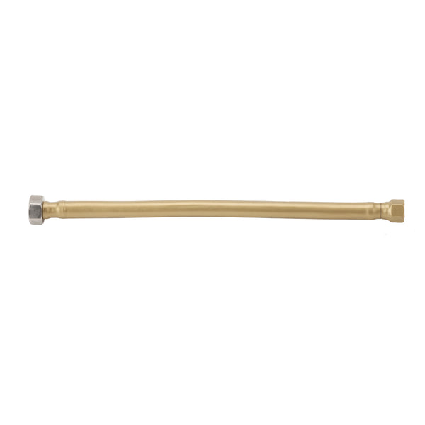 JACLO Flex Blonde (BLND) Decorative Cover Stainless Steel Flexible Braided 3/8" O.D. x 1/2" IPS - 12" Faucet Supply Line with Metal Nut - Stellar Hardware and Bath 