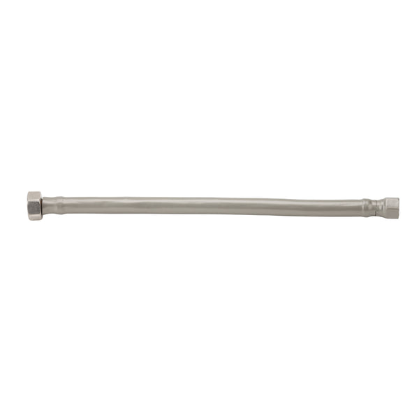 JACLO Flex GREY Decorative Cover Stainless Steel Flexible Braided 3/8" O.D. x 1/2" IPS - 16" Faucet Supply Line with Metal Nut - Stellar Hardware and Bath 