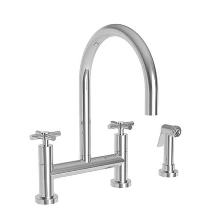 East Linear - 1500-5412 Kitchen Bridge Faucet with Side Spray - Stellar Hardware and Bath 