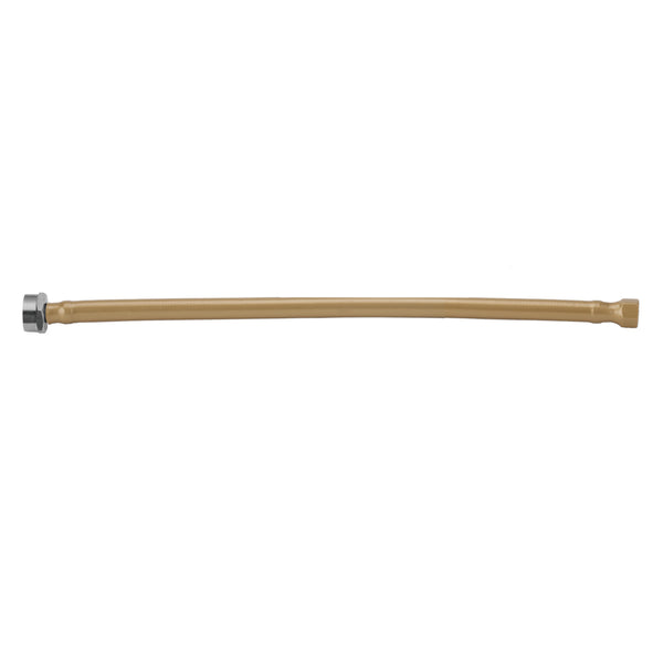 JACLO Flex Blonde (BLND) Decorative Cover Stainless Steel Flexible Braided 3/8" O.D. x 7/8" I.D.- 12" Toilet Supply Line with Metal Nut - Stellar Hardware and Bath 