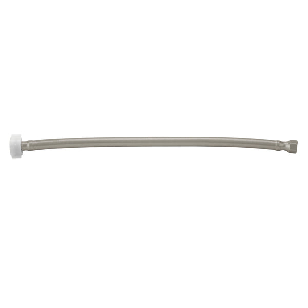 JACLO Flex GREY Decorative Cover Stainless Steel Flexible Braided 3/8" O.D. x 7/8" I.D.- 12" Toilet Supply Line with Plastic Nut - Stellar Hardware and Bath 