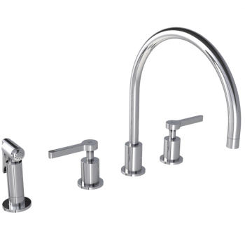 Lefroy Brooks K1-3601
 Kafka (2010) 4-Hole Kitchen Mixer With Pull-Out Hand Spray
 13-1/4" H - Stellar Hardware and Bath 