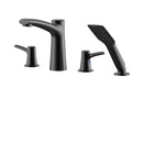 Aqua Brass 18018 4-piece deckmount tub filler with handshower - Stellar Hardware and Bath 