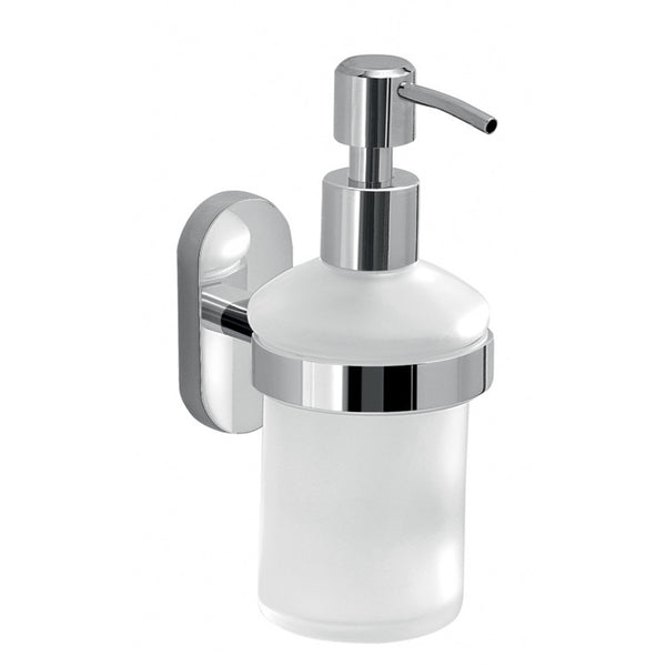 Febo Wall Mounted Frosted Glass Soap Dispenser - Stellar Hardware and Bath 
