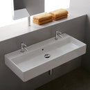 Teorema Trough Ceramic Wall Mounted or Vessel Sink - Stellar Hardware and Bath 
