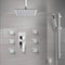 Raniero Chrome Shower System with Ceiling 10" Rain Shower Head, Hand Shower, and Body Sprays - Stellar Hardware and Bath 