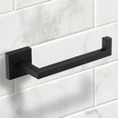 Modern Hotel Square Wall Mounted Toilet Paper Holder in Black Finish - Stellar Hardware and Bath 