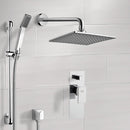 Rendino Chrome Shower System with 8" Rain Shower Head and Hand Shower - Stellar Hardware and Bath 