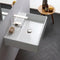 Teorema Rectangular White Ceramic Wall Mounted or Vessel Sink - Stellar Hardware and Bath 