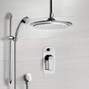 Rendino Chrome Shower System with 9" Rain Ceiling Shower Head and Hand Shower - Stellar Hardware and Bath 