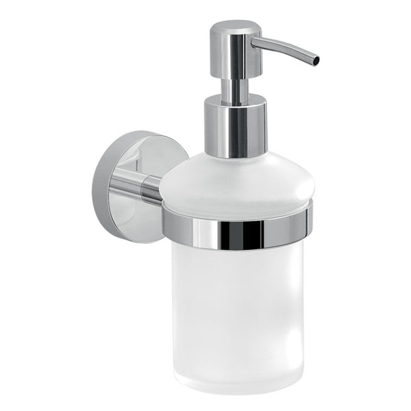 Eros Frosted Glass Soap Dispenser With Wall Mount - Stellar Hardware and Bath 