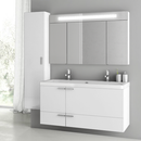 47 Inch Glossy White Bathroom Vanity Set - Stellar Hardware and Bath 