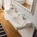 Castellana Traditional Double Basin Ceramic Wall Mounted or Vessel Sink - Stellar Hardware and Bath 