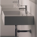 Teorema Square White Ceramic Wall Mounted or Vessel Sink - Stellar Hardware and Bath 