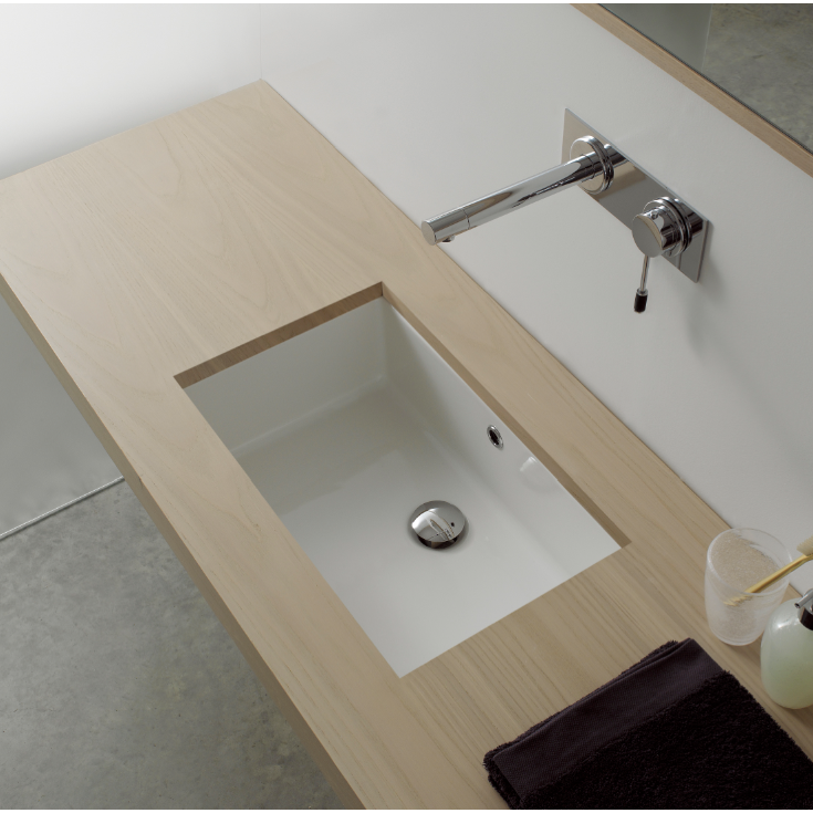 Miky 35 Inch Rectangular Ceramic Undermount Sink - Stellar Hardware and Bath 