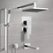 Galiano Chrome Tub and Shower System with Rain Shower Head and Hand Shower - Stellar Hardware and Bath 