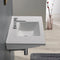 Arte Rectangular White Ceramic Wall Mount or Drop In Bathroom Sink - Stellar Hardware and Bath 