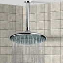 Water Therapy 10" Ceiling Mount Rain Shower Head With Arm, Chrome - Stellar Hardware and Bath 