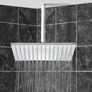 Enzo 12" Ceiling Mount Rain Shower Head With Arm, Chrome - Stellar Hardware and Bath 