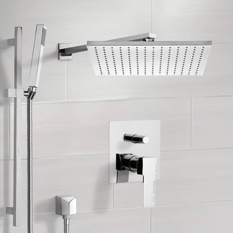 Autunno Shower System with 12" Rain Shower Head and Hand Shower - Stellar Hardware and Bath 