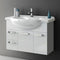 32 Inch Wall Mount Glossy White Bathroom Vanity Set - Stellar Hardware and Bath 