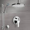 Rendino Chrome Shower Set with Rain Ceiling Shower Head and Hand Shower - Stellar Hardware and Bath 