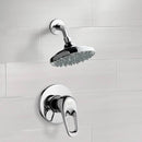 Mario Chrome Shower Faucet Set with 6" Rain Shower Head - Stellar Hardware and Bath
