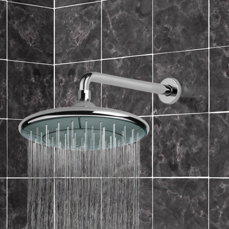 Water Therapy 10" Chrome Rain Shower Head With Arm - Stellar Hardware and Bath 